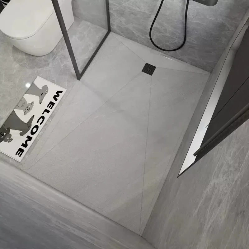 Integrated shower room floor stone sunken toilet shower board fire surface sliding brick rock board shower stone