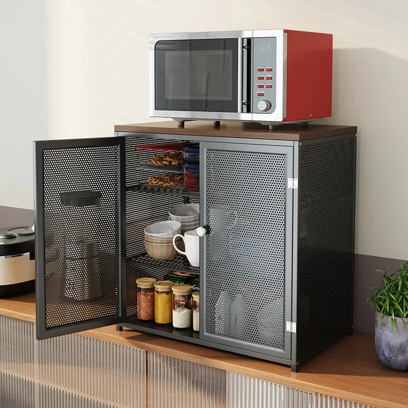 Multifunctional Cupboards Home Kitchen Dish Leftovers Multi-layer Storage Cabinets Shelves Desktop Tabletop Cabinets Breathable