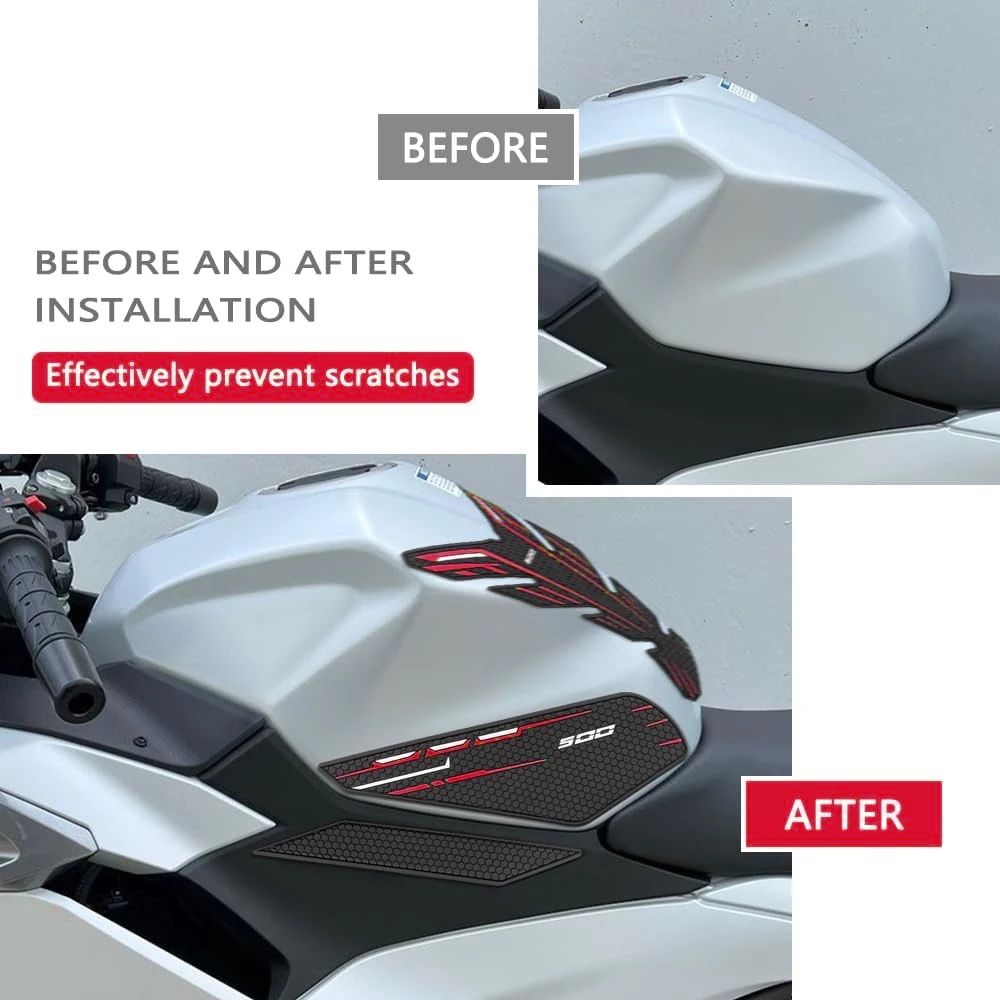 For NINJA 500 SE 2024 2025 Ninja500 2025 Motorcycle Accessories Non-slip Side Fuel Tank Stickers Waterproof Pad Rubber Sticker view 6