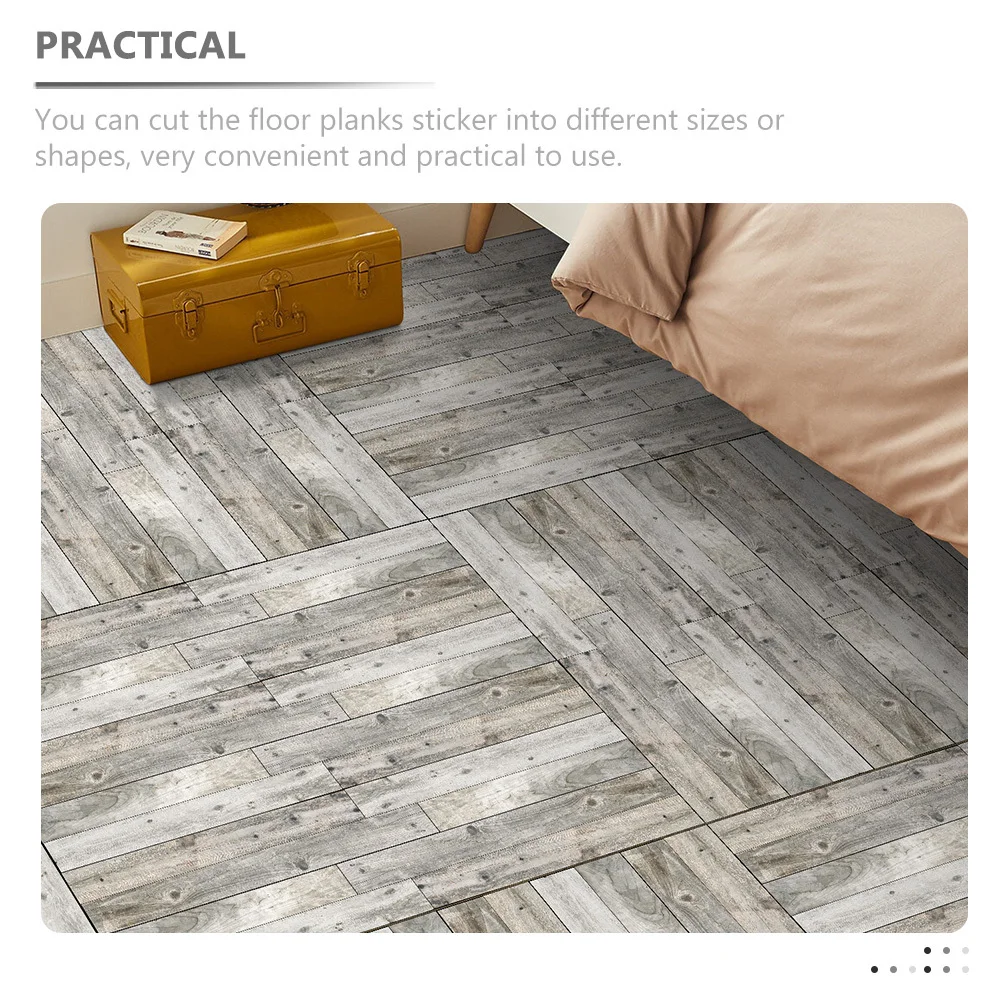 5 قطعة ملصق أرضية من الخشب الحبوب قابل للتقشير واللصق PVC ألواح أرضية ذاتية اللصق لديكور المنزل وغرفة النوم وغرفة المعيشة سهلة القطع