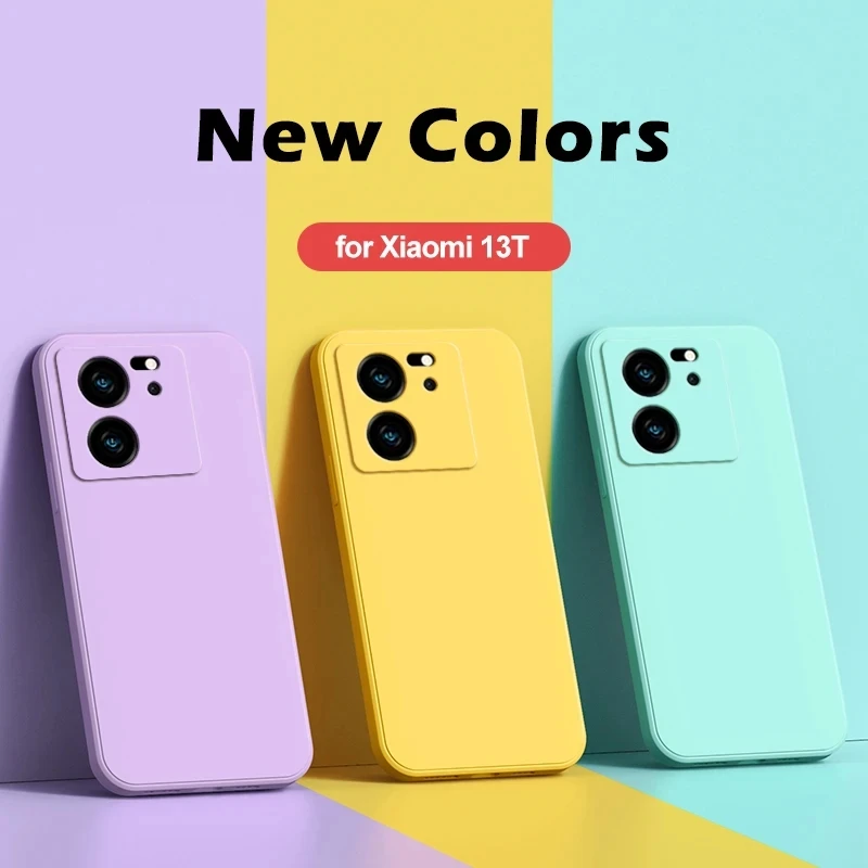 For Xiaomi 13T 13 T Pro Case Square Liquid Silicone Phone Cases For Xiaomi Mi 13T 13 T Mi13 Mi13T Xiaomi13T Pro Soft Back Cover