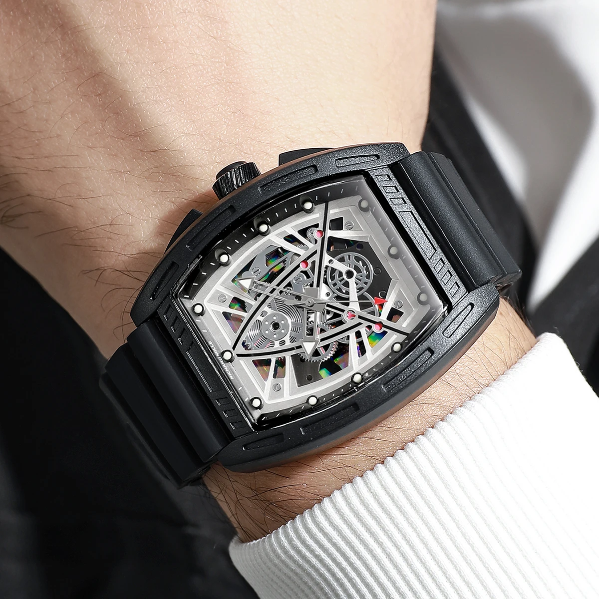 高級トノースケルトンダイヤルメンズクォーツ時計カジュアルシリ - Luxury Watch Jacob And Co のレビューと価格