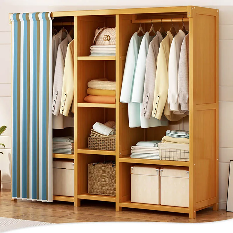 

Room Modern Wardrobes Living Room Mobile Storage Clothing Rack Wooden Cabinets Apartment Luxury Closets Abiertos Home Furnitures