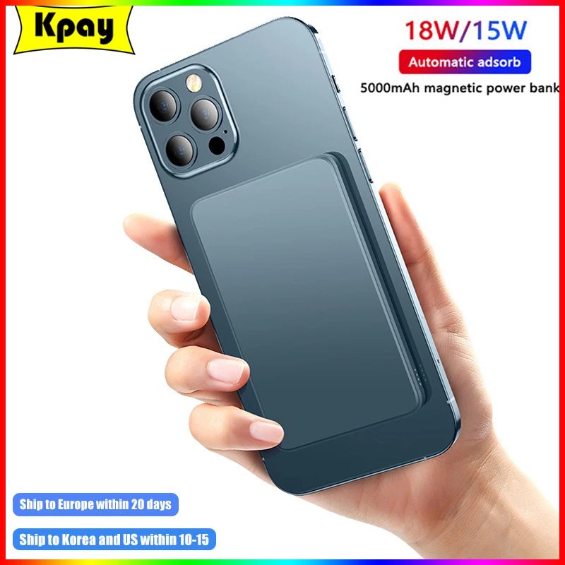 

Портативный внешний аккумулятор Macsafe на 10000 мАч с цифровым дисплеем, магнитный беспроводной внешний аккумулятор для iPhone 15 14 13 12 Pro Max, запасная батарея