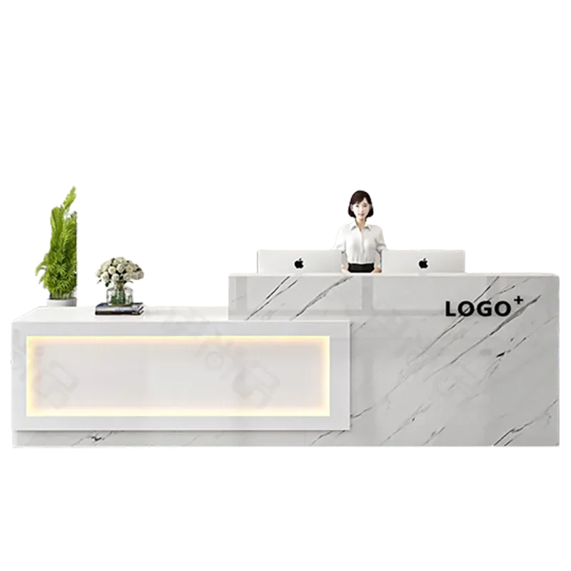 Wooden Stylish Reception Desks Beauty Salon Glamour Checkout Reception Desks Office Modern Commercial Furniture