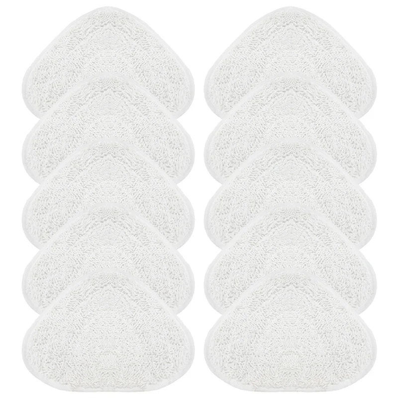 FZFZ 10PCS Steam Mop Pads for Vacuum Cleaner Washable Reusable Triangle Mop Pad Cloth Cleaning Floor Tool