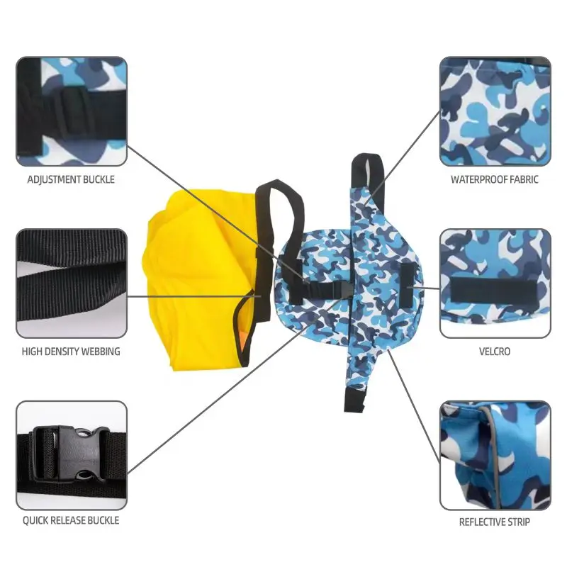 Daiseanuo Inflatable Life Jacket Auto Life Belt Waist Bag Life Vest with Waistband Pouch Type PFD 100N Buoyancy CE Certified