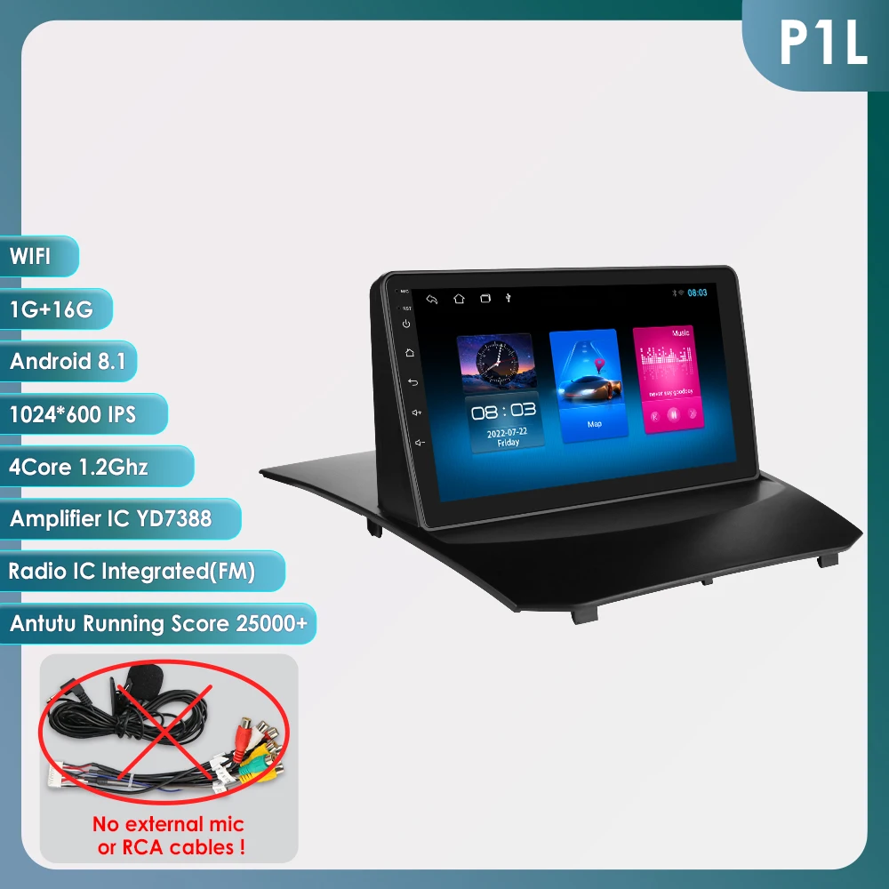 Auto Speler voor Ford Fiesta 2009-2017 Android Autoradio Multimedia Video GPS Intelligente 4G Stereo Carplay Autoradio WIFI DSP