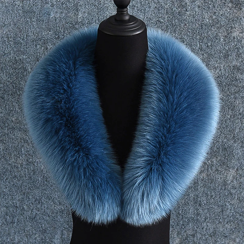 90cm Kunst pelz kragen abnehmbar Winter und Herbst simuliert Tier Pelz kragen Kleidung Isolierung Zubehör