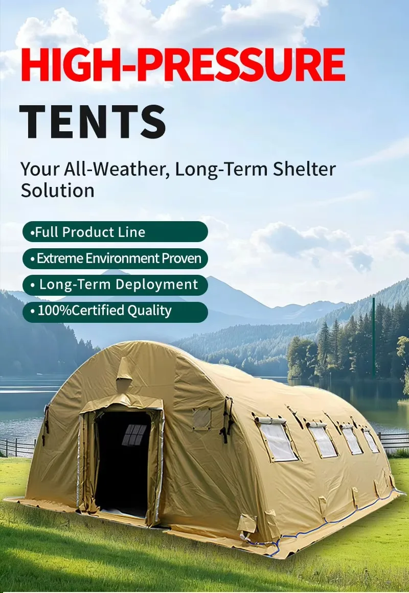 High-pressure emergency survival tent, fireproof, waterproof, windproof, safe and durable outdoor shelter
