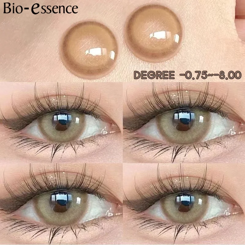 Bio-Essenz Kontaktlinsen für Augen mit Grad 1 Paar große Augenlinsen braune Linsen Nebel Perlen linse koreanische Linsen natürliche Linsen
