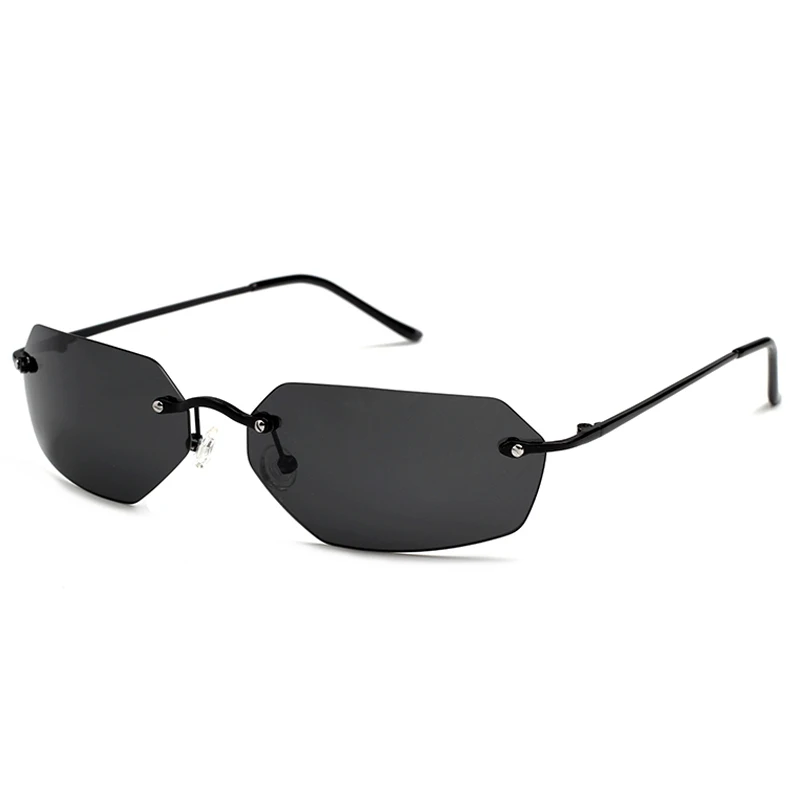 Cool The Matrix Neo Style Polarized Sunglasses Men Fashion Ultralight Rimless Driving Brand Design Sun Glasses External Sunshade