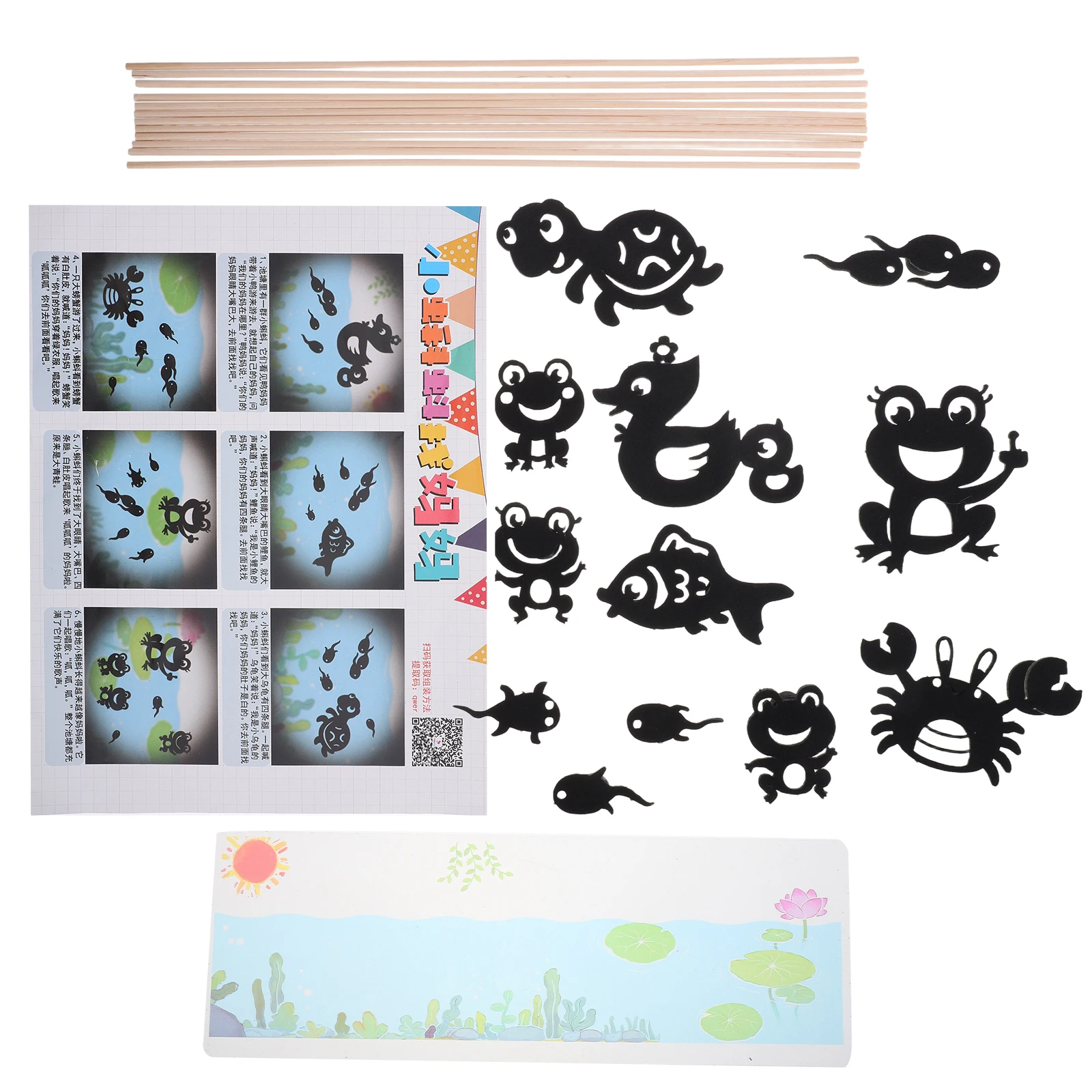 Aides pédagogiques pour la maternelle, marionnette d'ombre à main, accessoires de théâtre pour enfants, jouets préscolaires multifonctionnels et sûrs