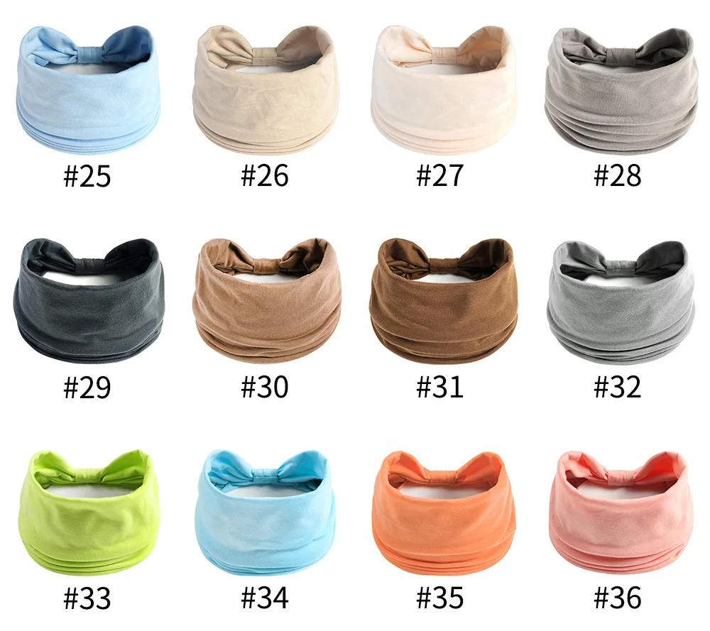 Breite Stirnbänder für Frauen, stilvolle Kopfwickel, Boho-Haarbänder, Sport, Yoga, Turban, Baumwolle, rutschfestes Bandana, Haar-Accessoires – Detail 7