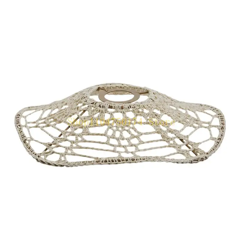 Framed Ropework Lamp Shade with Cotton Decorative Exterior Texture Top Sale