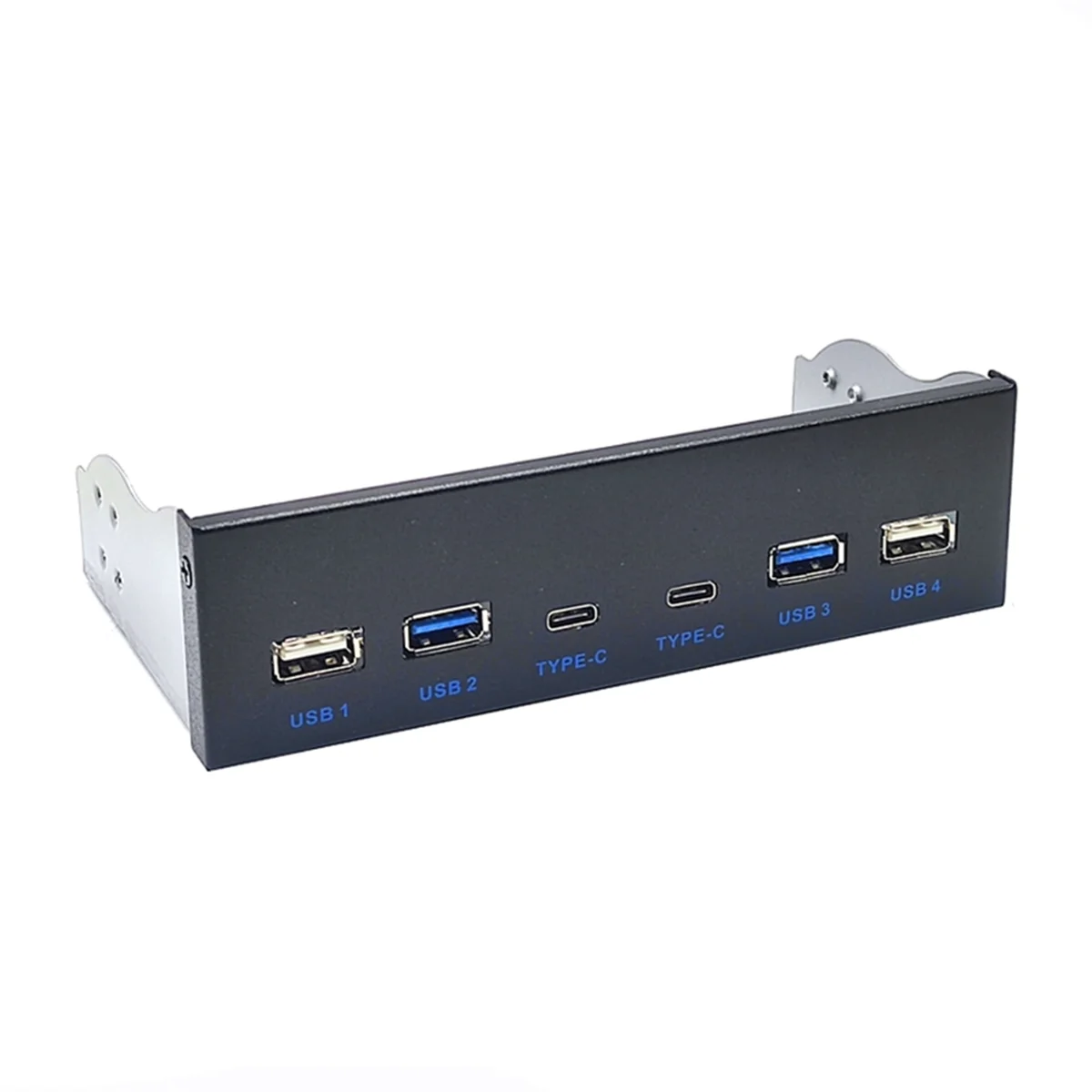 데스크탑용 USB 3.0 전면 패널, CD-ROM 드라이브 베이, 5.25 인치, USB3.0, 3.2, 19 핀, USB2.0, 9 핀, 2x USB C 타입, 2x USB3.0, 2x USB2.0