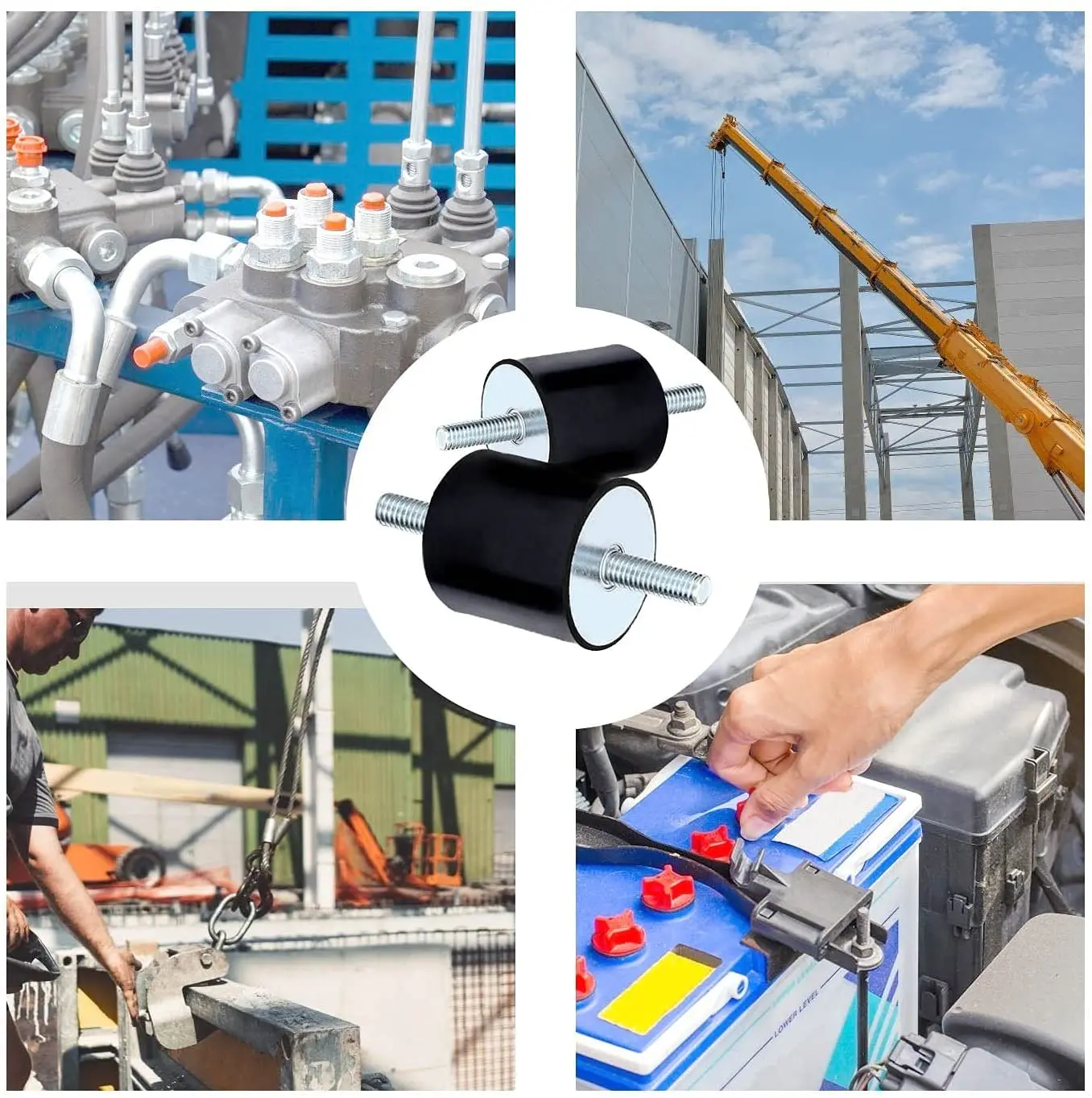 ممتص صدمات مثبت على المحرك المطاطي لتقليل الاهتزاز الفعال يناسب مضخات المياه ومحركات الهواء والديزل #2