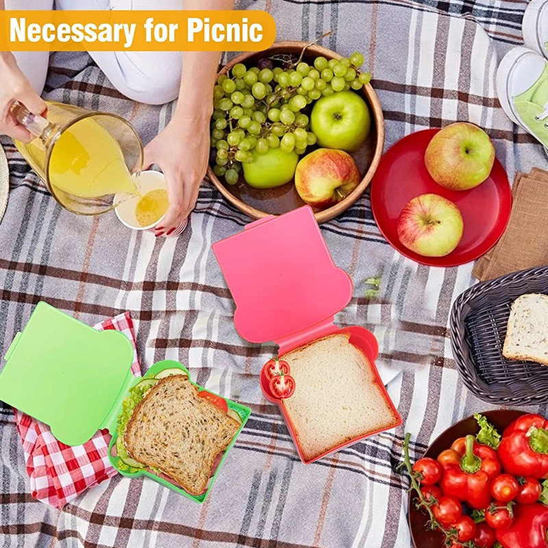 سيليكون الخبز الحاويات المحمولة السوشي الحلوى ساندويتش نخب الغذاء صندوق تخزين microwavable شفافة المطبخ الغداء بينتو بو