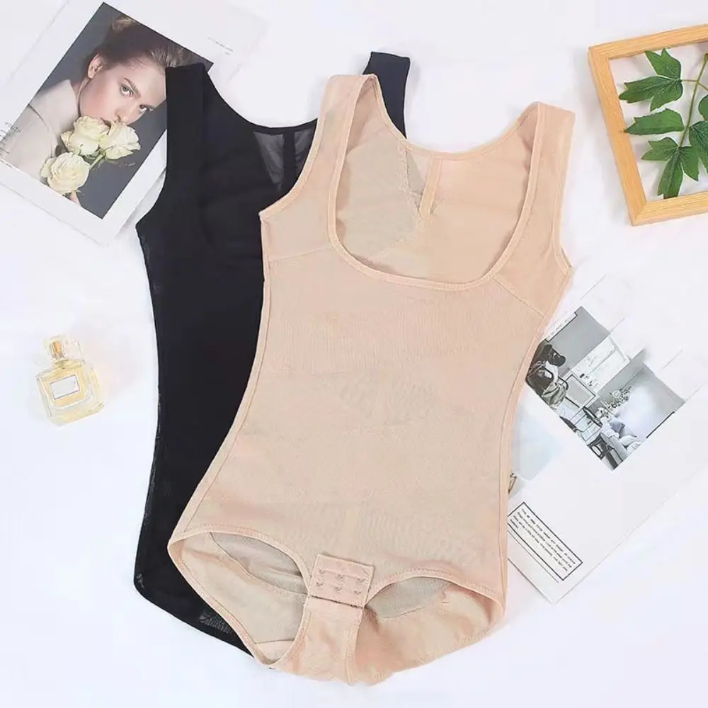 Body modelujące Cross Fit, wyszczuplające, bezszwowe, z siateczki, cienkie damskie kombinezony gorsetowe, bielizna, transparentna bielizna modelująca poporodowa, na siłownię.