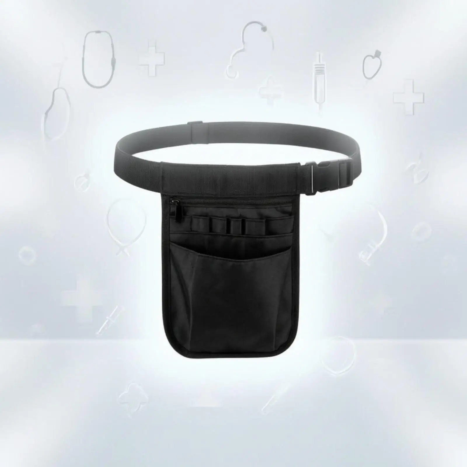 Waist Tool Organizer with Zippered Compartment Multi-Compartment Oxford Cloth Waist Utility Pouch Compact for Hairstylists,