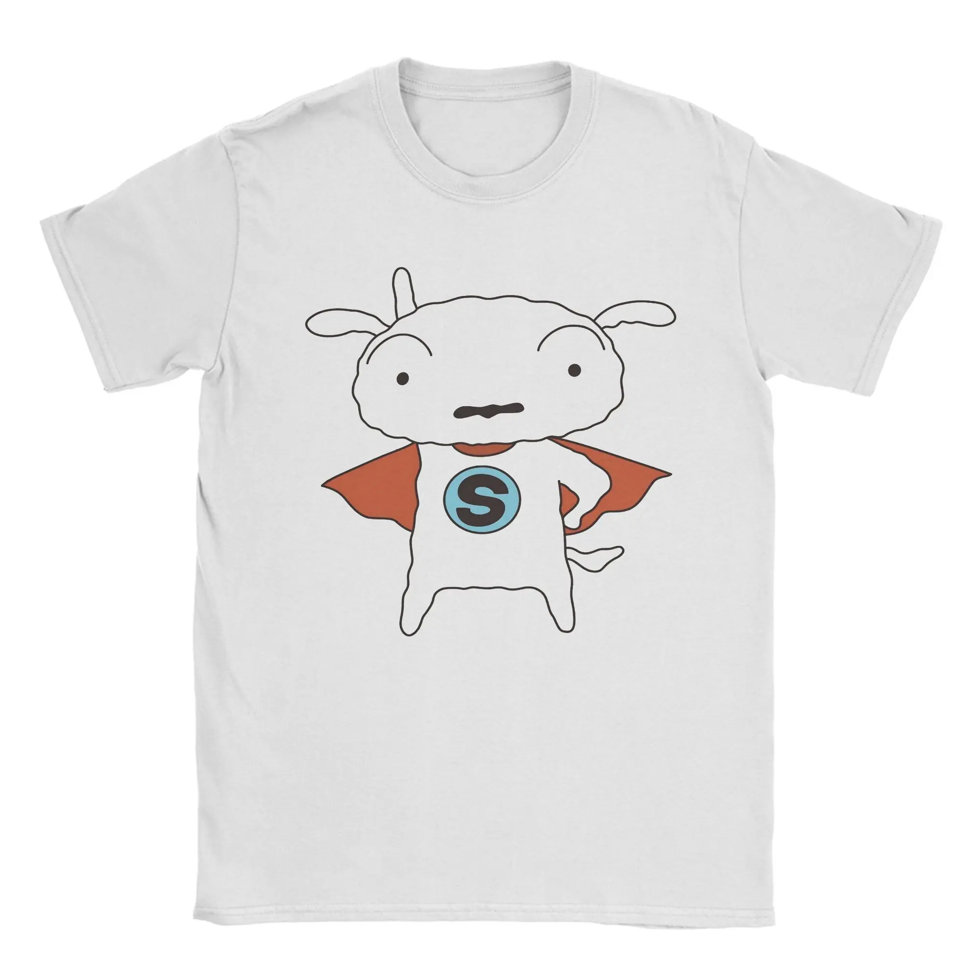Funny C-Crayon S-Shin-chans T-Shirt Men's Round Neck Short Sleeve Tops Shiro Cotton Summer Tops