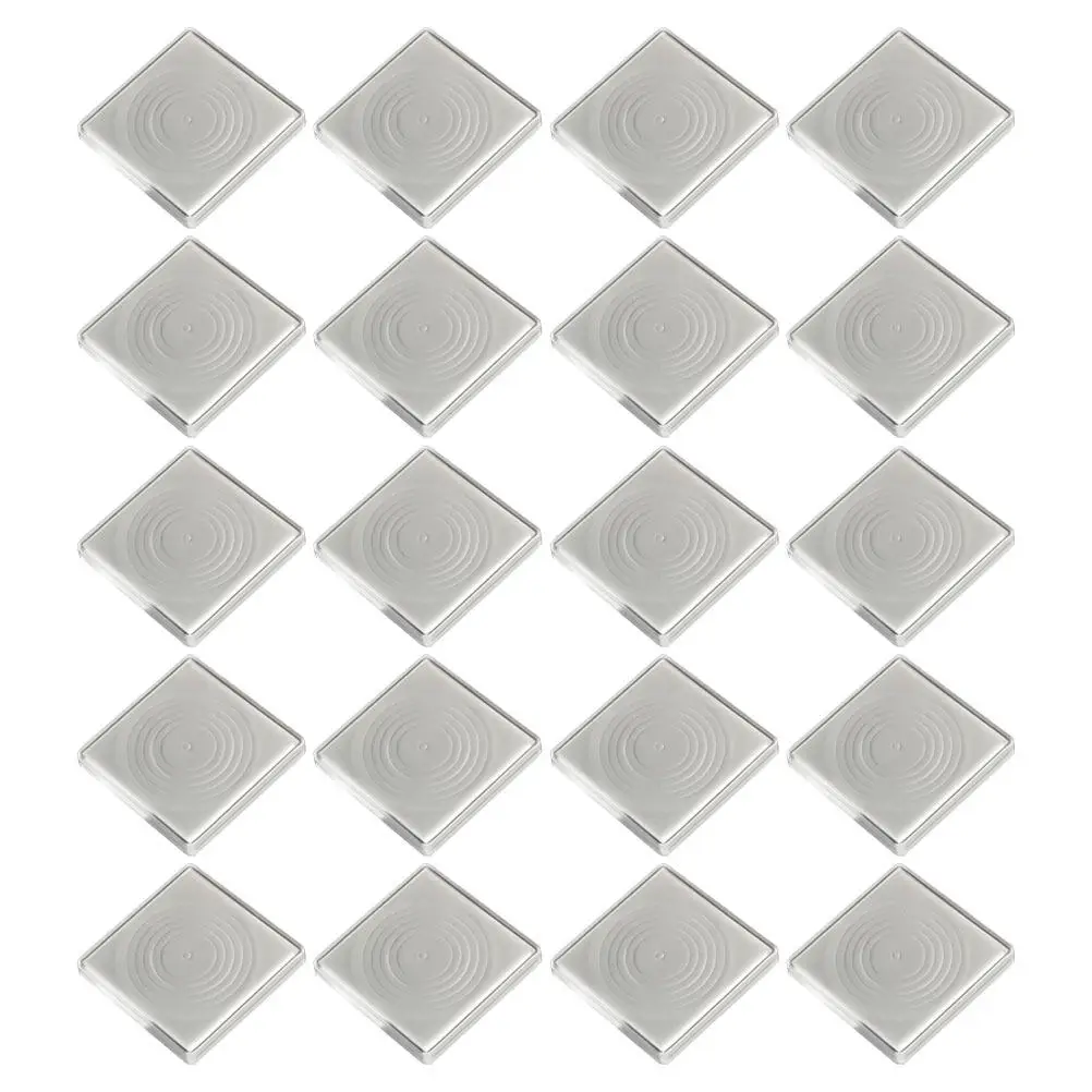 20Pcs Square Coin Storage Box Adjustable Rings Portable Compact Coin for Coins Stamps Jewelry Small Collectibles