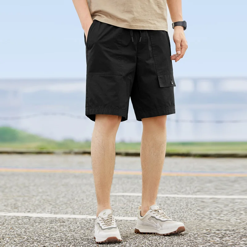 GOLDEN CAMEL Men's Hiking Shorts Militar Tactical Shorts Cotton Casual Pants Loose Beach Fishing Shorts for Men 2023 Summer New image 4