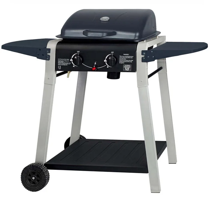 Wholesale Outdoor Portable Foldable Barbecue Grill Restaurant Bbq Trolley 2 Burners Gas Grill Screen Printing Stainless Steel