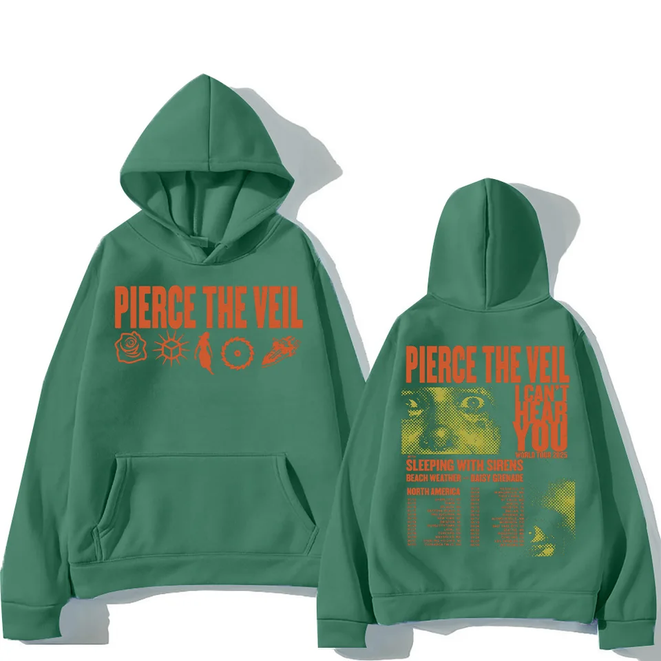 Pierce The Veil Hoodies I Can't Hear You World Tour 2025