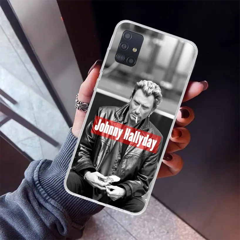 Johnny Hallyday Music Phone Case For Samsung Galaxy A51 A50S A41 A40 A31 A30S A21S A20S A10S A20E A71 A70 A6 A7 A8 A9 Print Shel