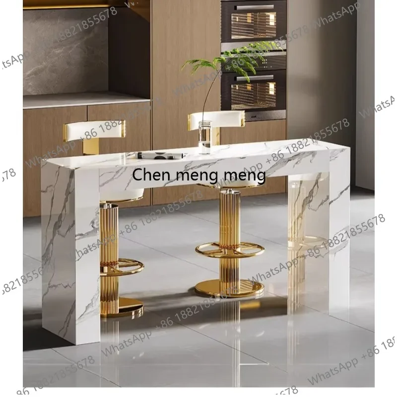 

RR High-end bar counter, household living room, balcony, long strip tall table, kitchen partition cabinet, entrance table