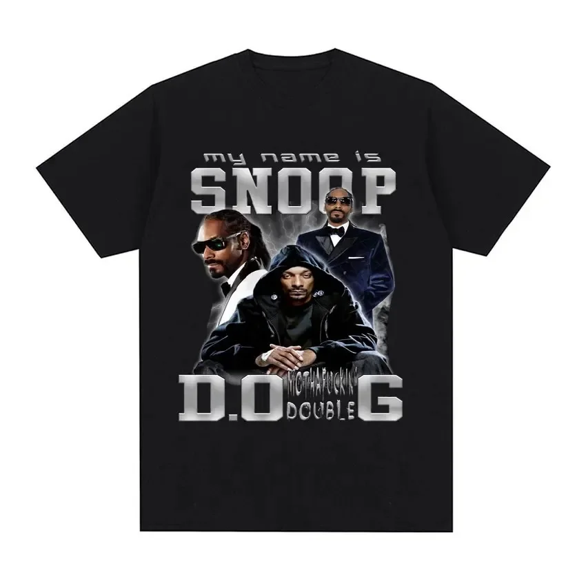 2024 Hot Sale Rapper Snoop Dogg Graphic T Shirt Men Hip Hop Fashion Style Funny T Shirt Summer Men Oversized T-shirt Streetwear