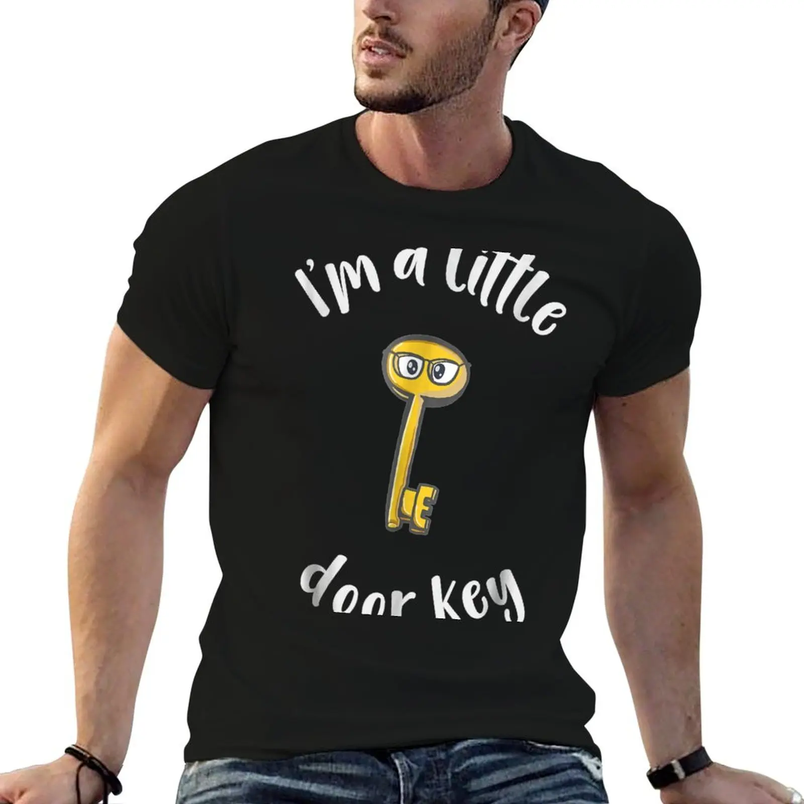 Funny Pun I'M A Little Door Key Bad Pun Dad Jokes T-Shirt Blouse plus sizes heavyweight t shirts for men