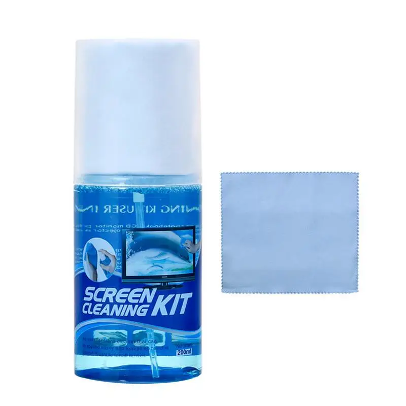 Laptop Screen Cleaning Kit Screen Cleanser With Microfiber Cloth Gentle Screen Cleaning Agent For TV Phone Monitor Laptop Tablet