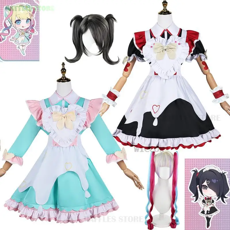 

KAngel Rain Cosplay Dress Game NEEDY GIRL OVERDOSE Cosplay Dessert Paradise Maid Dress Women Halloween Party Role Play Clothing