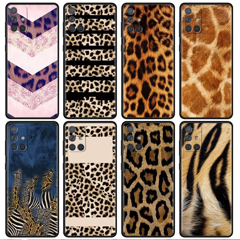 

Tiger Leopard Print Case For Samsung Galaxy A54 A52 A14 5G A53 A12 A13 A71 A23 A34 A33 A21s Phone Cover