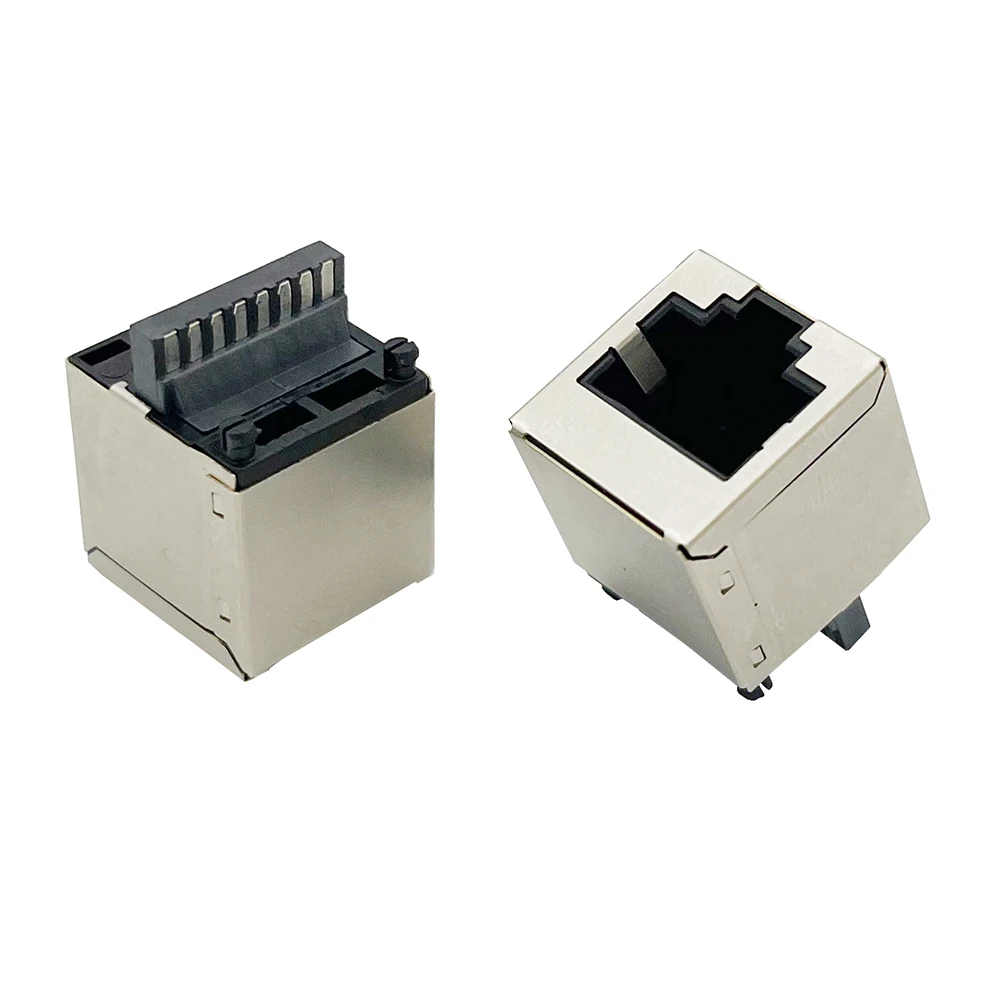 10/20PCS RJ45 Connector 8P8C Socket Shielded Connection Female Base Terminal Welded Wire