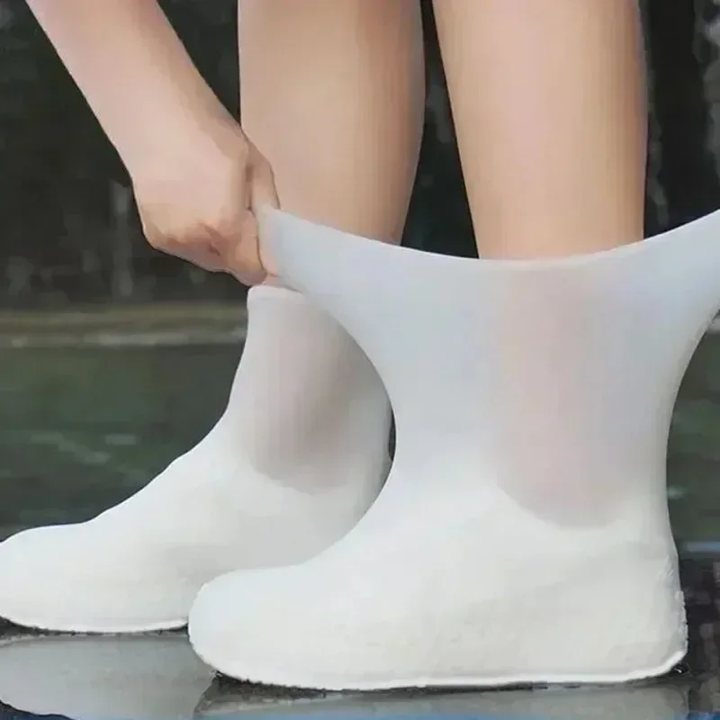 1 пара силиконовых водонепроницаемых бахил, устойчивые к губу резиновые дождевые сапоги, дождевики, бахилы, аксессуары для дождливого дня на открытом воздухе