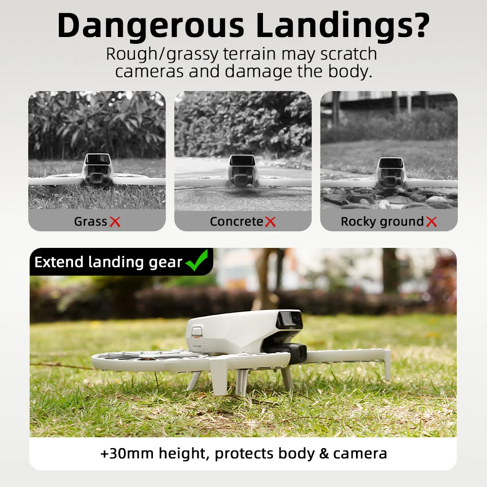 لـ DJI Flip زيادة دعامة الارتفاع لملحقات حماية الهبوط