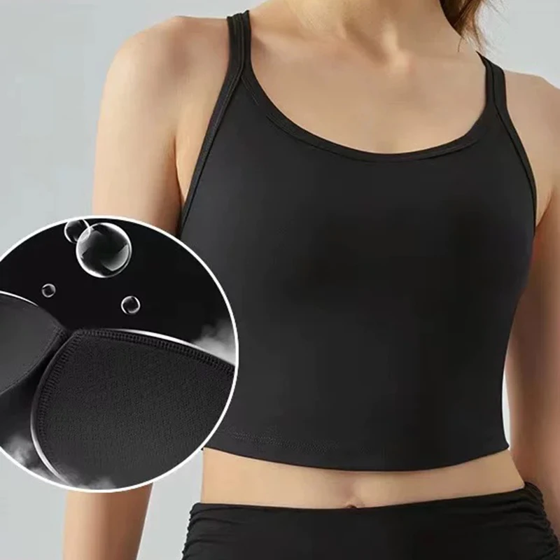 

Women's Slim Fit Yoga Sports Bra One-Piece I-Shaped Back Design Beautiful Back Yoga Bra for Running And Fitness Training