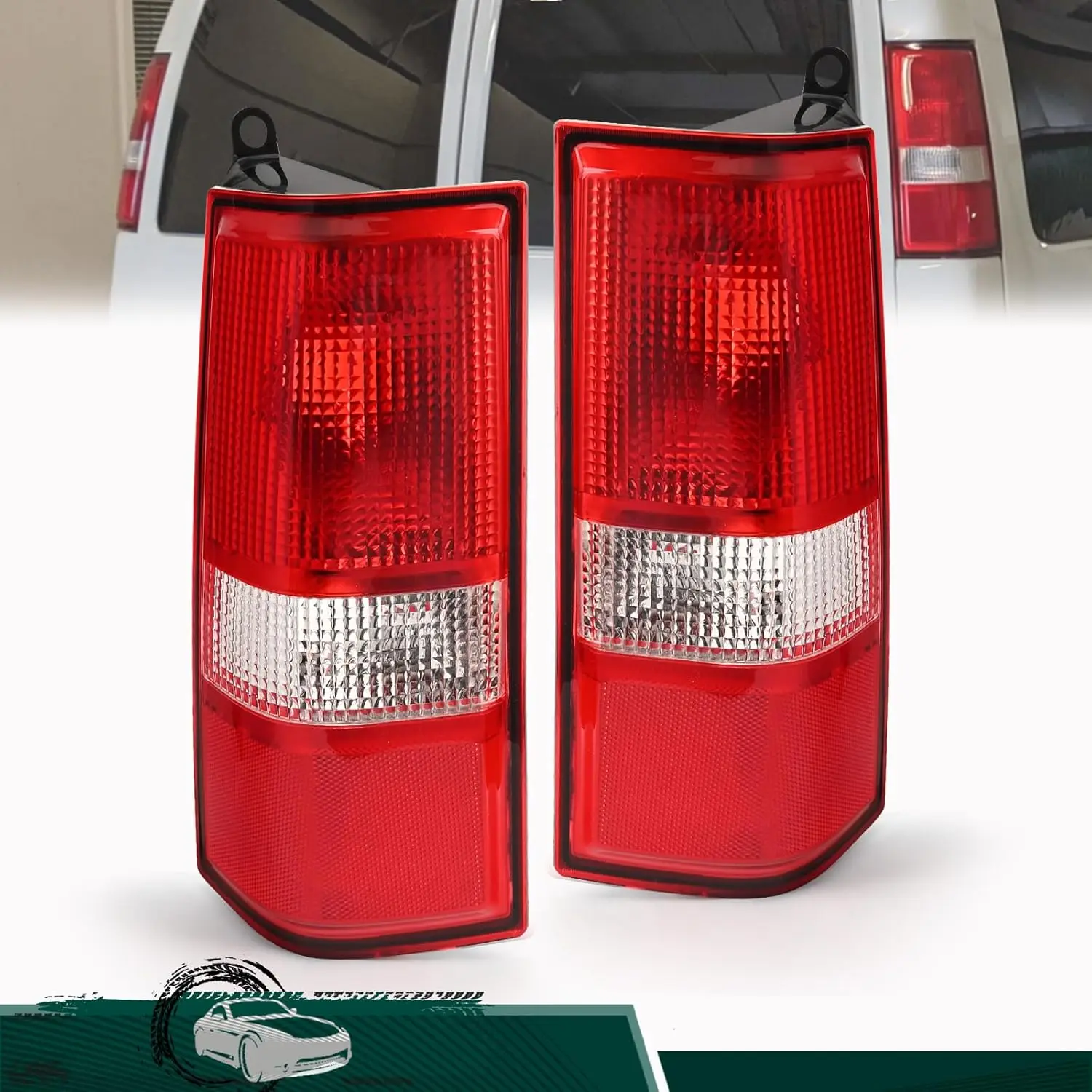 

Пара заднего фонаря в сборе для Chevy Express и GMC Savana 1500/2500/3500 2003-2023 годов, галогенные стоп-сигналы