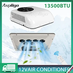 Aspligo 12V Fast Cooling& Heat Car Roof Air Conditioner New Energy Parking Air Conditioning for Camper Truck Motorhome Tractor
