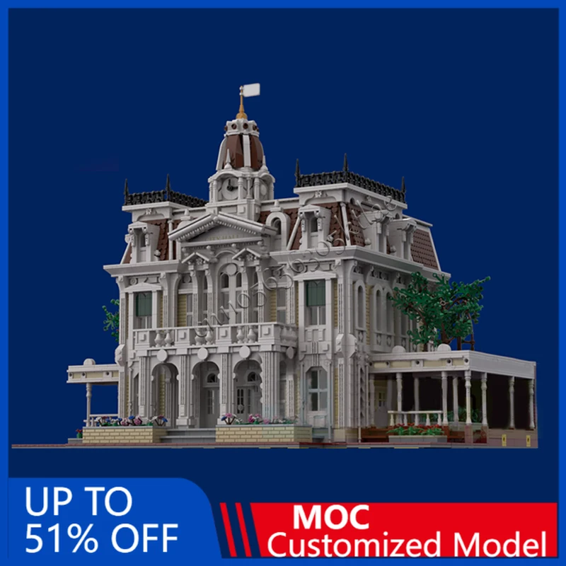

9856 PCS Customize MOC Magic City Hall BARE INTERIOR Building Block Model Creative Puzzle Assembly Toys Children Festival Gifts