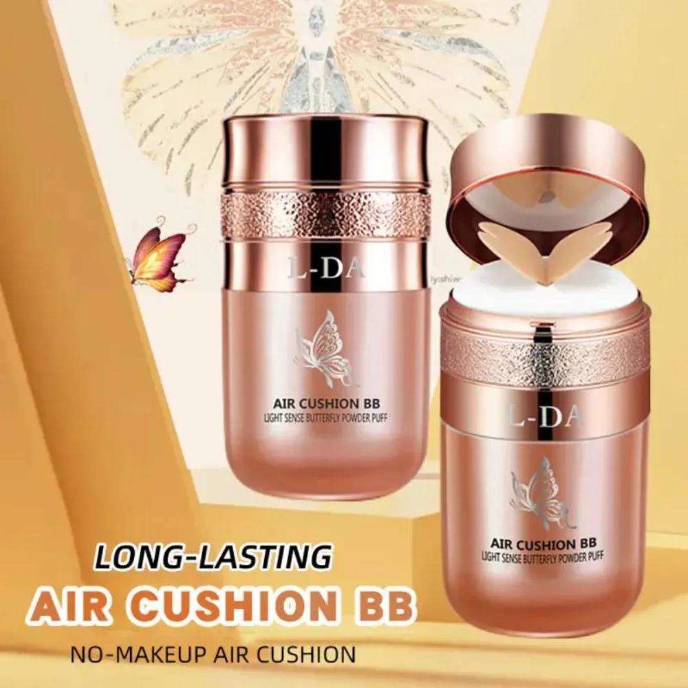 ใหม่ Air Cushion BB ครีมผีเสื้อแป้งพัฟ Moisturizing Foundation คอนซีลเลอร์ไวท์เทนนิ่งควบคุมน้ํามันเครื่องสําอางกันน้ํา