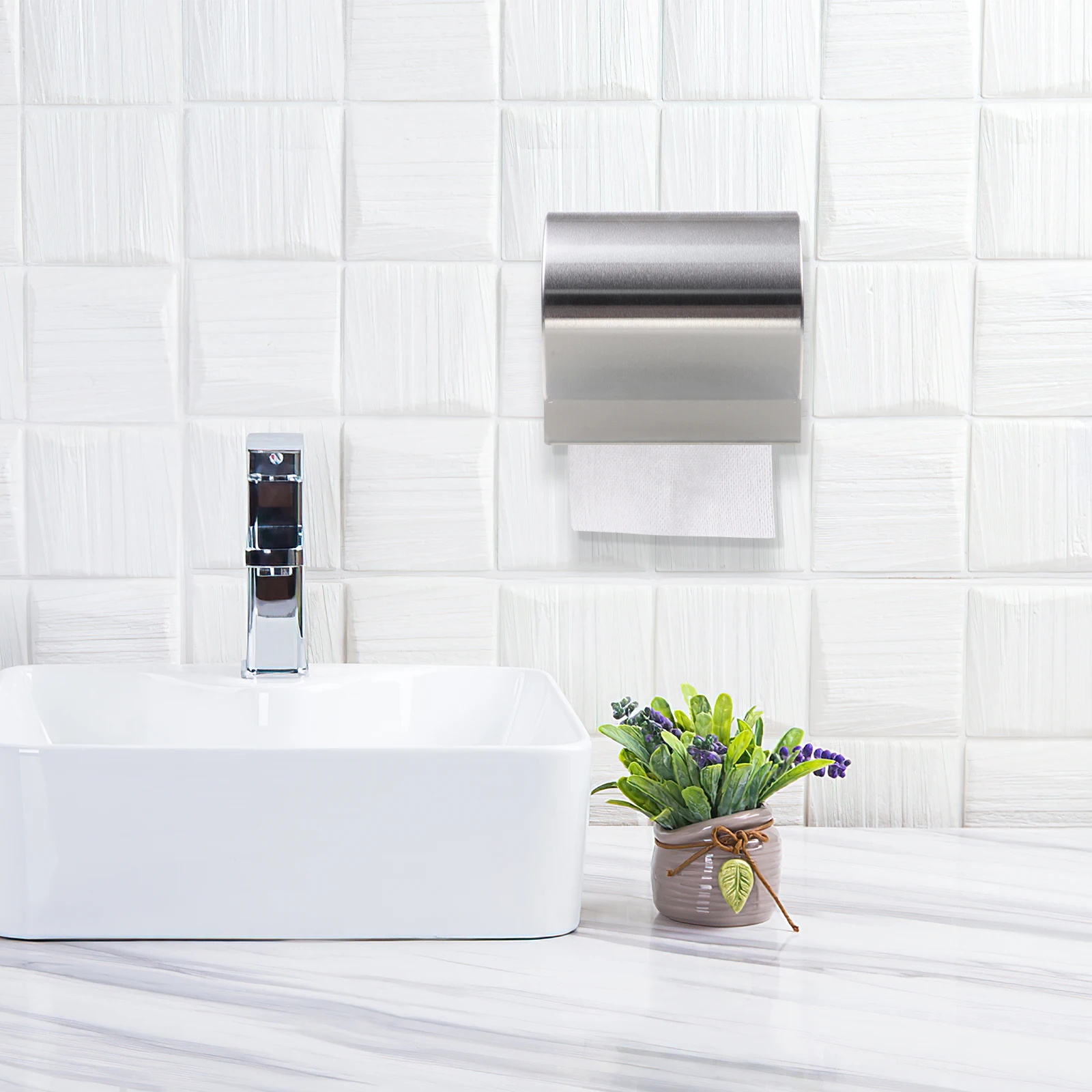 

Sturdy Wall Mounted Toilet Paper Holder Anti Moisture Roll Tissue Rack for Bathroom Kitchen Hotel Compact Design Scratch