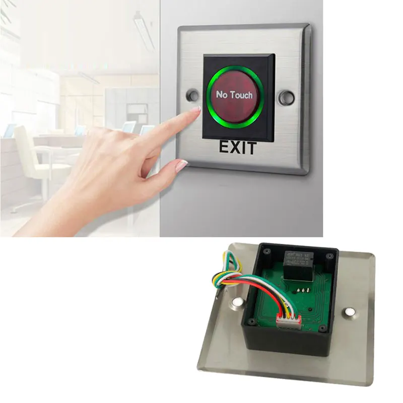 IR Sense No Touch Exit Button Touchless Door Release for Access Control System