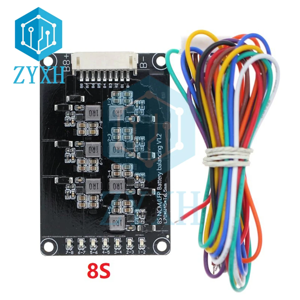 BMS 3S 4S 8S Active Balancer Board 1.2A Lifepo4 Lipo Li-ion Lithium 18650 Battery Power Energy Transfer Balance Equalizer Module