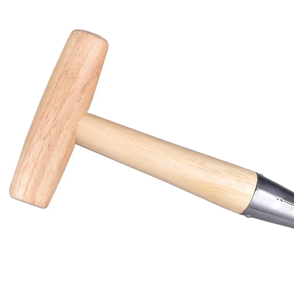 1Pcs Gardening Hole Puncher Wood Color Sturdy Widger for Seedlings Transplanting Fertilization and Soil Loosening Gardening Tool