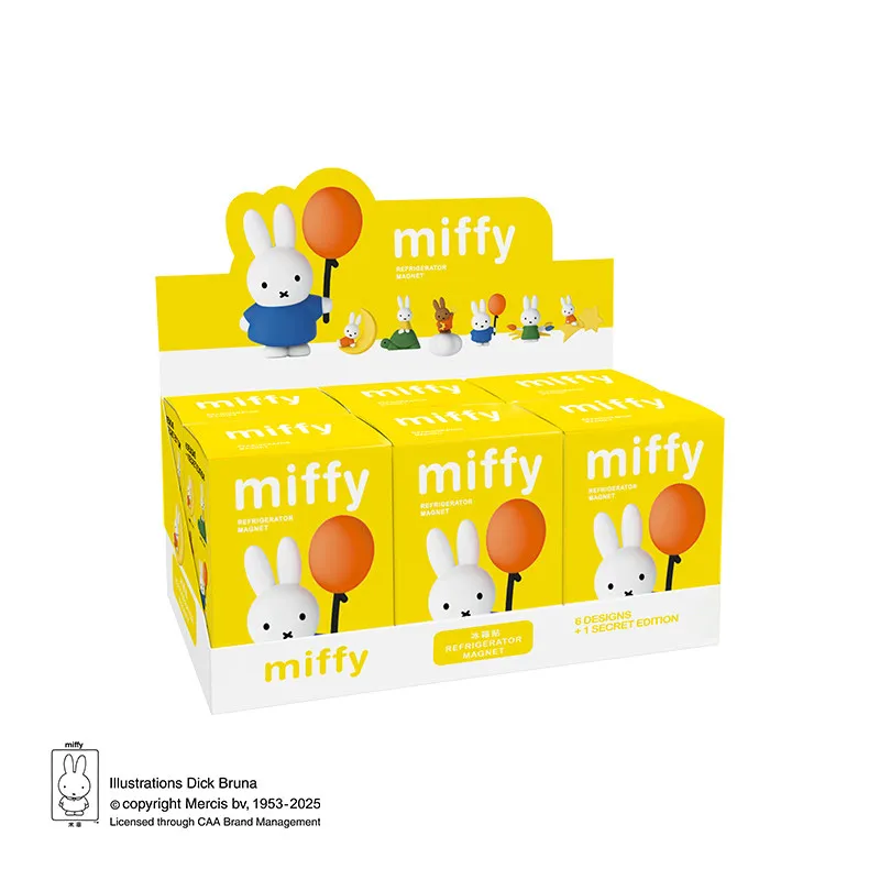 Miffy Rabbit Refrigerator Magnet Balloon Design Series Action Figure Ornaments Figure Doll Model Toys Collect Ornaments