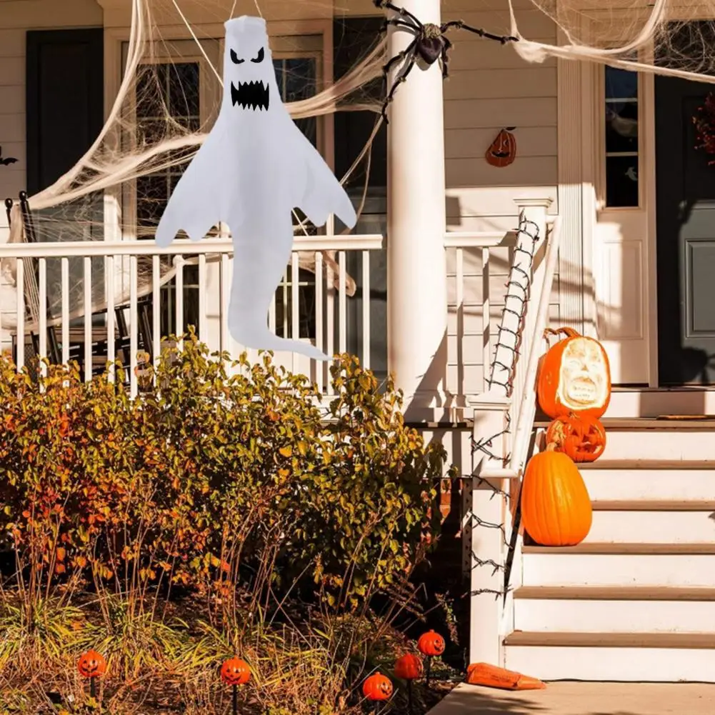 Halloween Ghost Decoration Handmade Halloween Hanging Ghost Outdoor Decoration Set with Led Lights Waterproof Ghost for Spooky